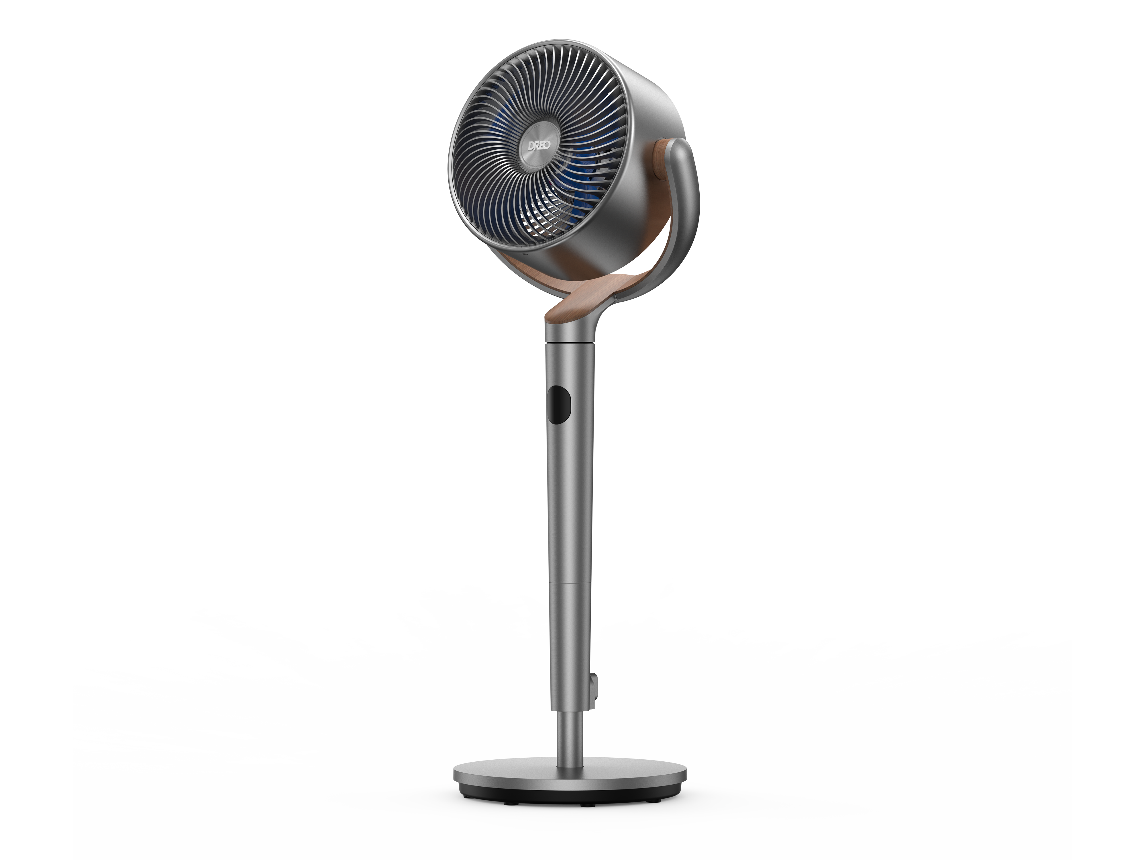 Dreo Pedestal Fan, 80ft Degree, Pedestal Fan for Whole Room, 120° vertical tilt, 8 Speed Settings, 23db Low Noise, Home Office, silver,APP
